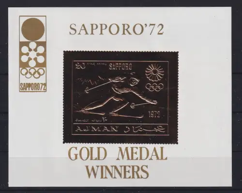 Ajman Block 256 postfrisch Sapporo Olympia 1972 #DAG69