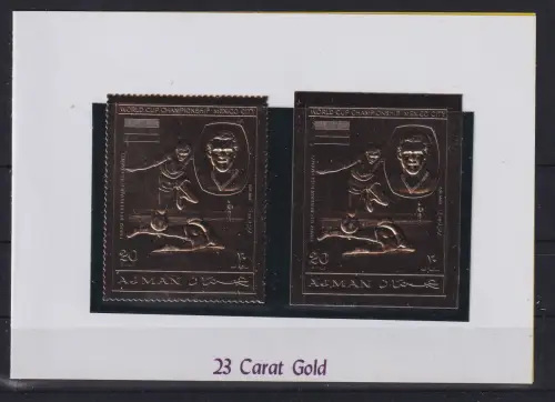 Ajman 568 A+B postfrisch Mexico Fußball WM1970 #DAG64