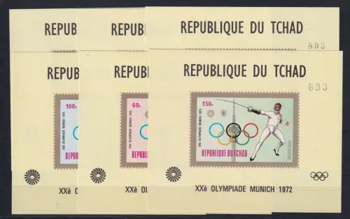 Tschad Block A 49- F 49 postfrisch Olympia #DAH74