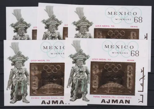Ajman Block 132-136 postfrisch Mexico Olympia 1968 #DAG62
