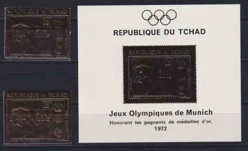 Tschad 416 A+B, Block 25 postfrisch Olympia #DAH73