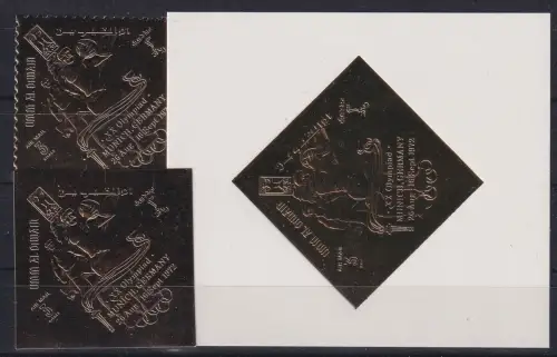 Umm al - Qaiwain A 331 A+B, Block A 16 postfrisch Olympia #DAH76