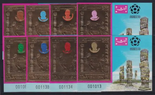 Jemen Königreich Block 193- 200 postfrisch Mexico Fußball WM 1970 #DAG82