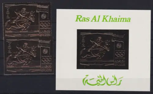 Ras al Khaima B 805 A+B, Block H 144 postfrisch Olympia #DAH02