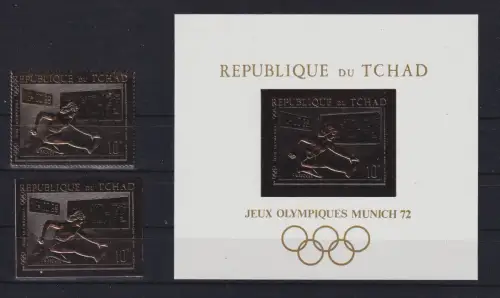 Tschad 336 A+B, Block 12 postfrisch Olympia #DAH68