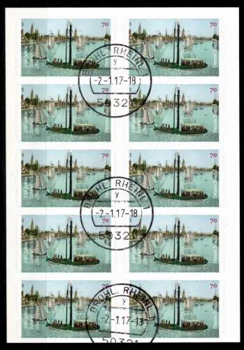 BRD Bund FB 62 mit Tagesstempel gestempelt Folienblatt #DAI04