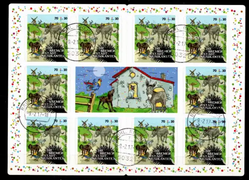 BRD Bund MH 105 mit Tagesstempel gestempelt Folienblatt #DAI08