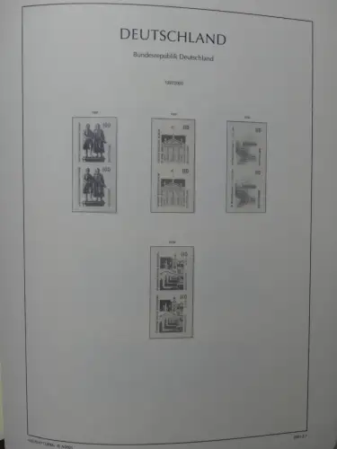 BRD Bund Vordruck Zusammendrucke, leer im Leuchtturm Binder #LZ722
