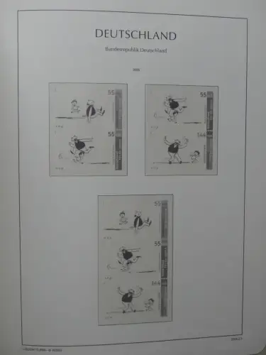 BRD Bund Vordruck Zusammendrucke, leer im Leuchtturm Binder #LZ722