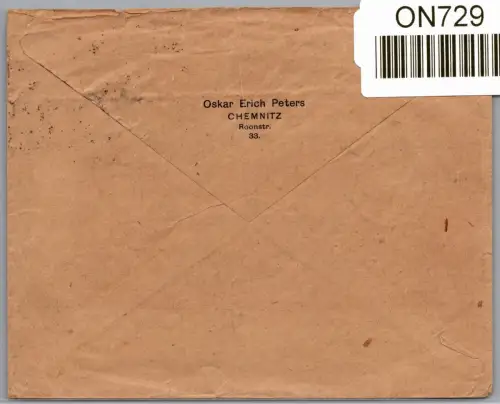 Deutsches Reich WK 2 auf Brief Auslandsbrief #ON729