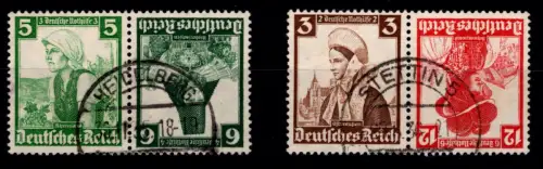 Deutsches Reich K 25, K 26 gestempelt Zusammendruck #OU998