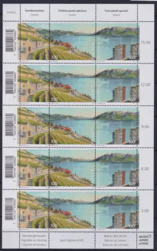 Schweiz 2221-2223 postfrisch als Kleinbogen #NT700