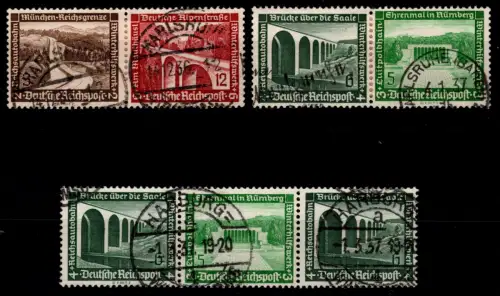 Deutsches Reich W 115, W 121, W 122 gestempelt #OP579