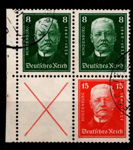 Deutsches Reich S 36, S37 gestempelt Zusammendruck #OU937