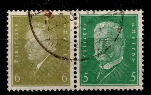 Deutsches Reich W 28 gestempelt Zusammendruck #OU978