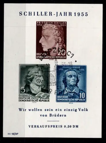 DDR Block 12 gestempelt Sonderstempel Leipzig #DAJ09