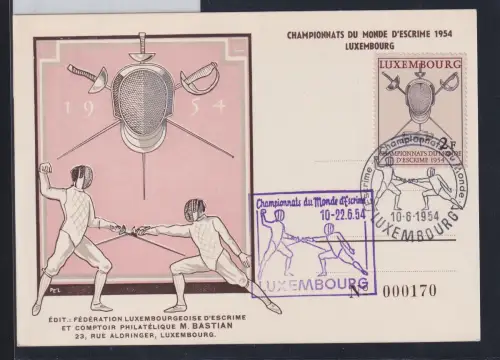 Luxemburg 523 auf Ausstellungskarte mit Sonderstempel #DAJ64