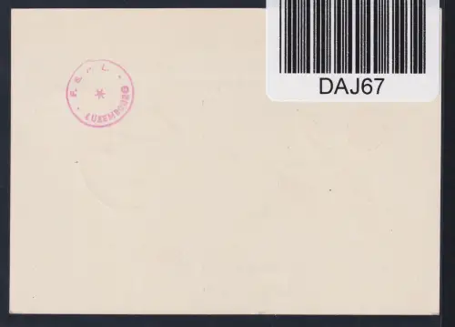 Luxemburg 404 auf Postkarte Luftpost Erstflug #DAJ67