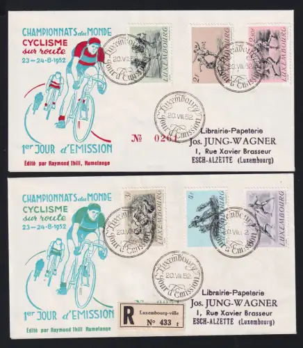 Luxemburg 495-500 als Ersttagsbrief verteilt auf 2 FDC #DAJ54