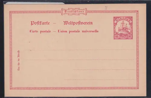 Deutsche Kolonien Marianen P 8 als Ganzsache ungebraucht #DAQ20