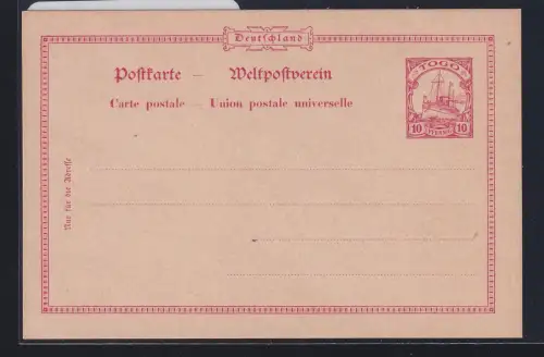 Deutsche Kolonien Togo P 10 als Ganzsache ungebraucht #DAP71