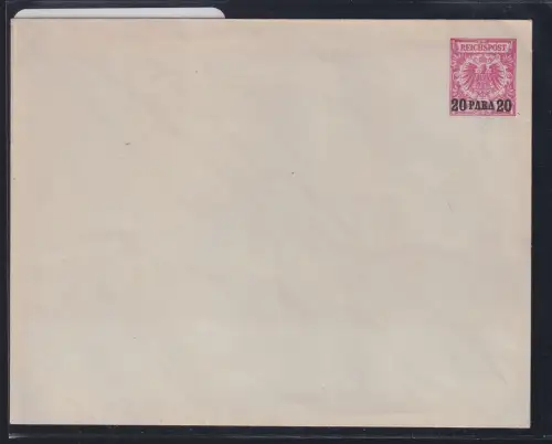 Deutsche Auslandspostämter Türkei U 1B als Ganzsache Umschlag #DAQ54