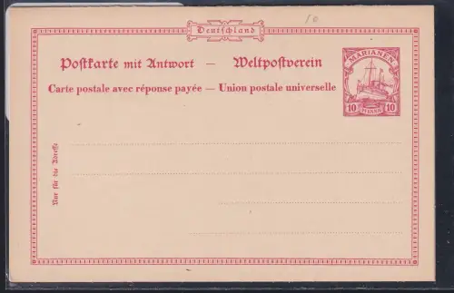 Deutsche Kolonien Marianen P 10 als Ganzsache ungebraucht #DAQ19