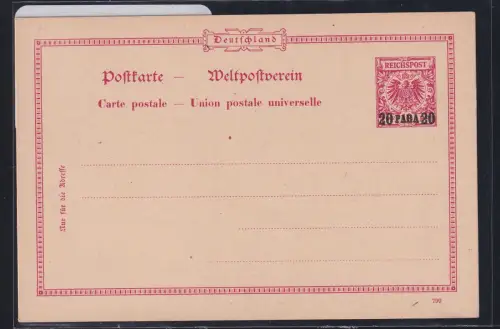 Deutsche Auslandspostämter Türkei P 5 als Ganzsache ungebraucht #DAQ58