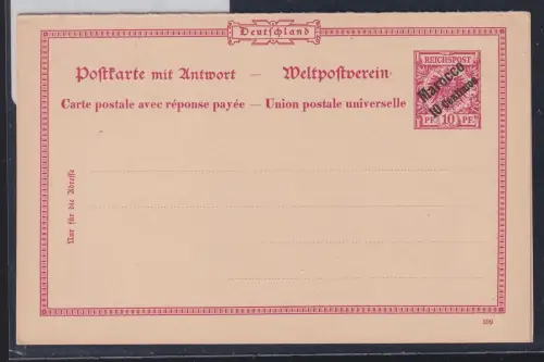 Deutsche Auslandspostämter Marokko P 4 als Ganzsache ungebraucht #DAQ41