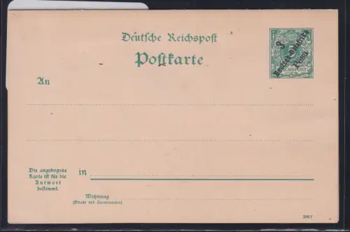 Deutsche Kolonien Deutsch-Ostafrika P 5 als Ganzsache ungebraucht #DAQ73