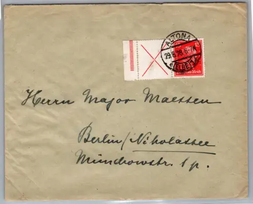 Deutsches Reich W 23 LR 2 auf Brief Einzelfrankatur #ON726