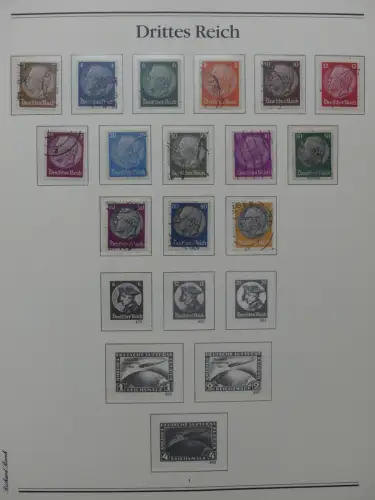 Deutsches Reich 1933-1945 teilbesammelt aus Borek Abo auf Borek-Seiten #LZ769