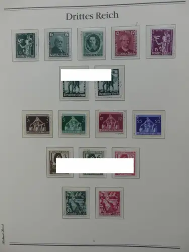 Deutsches Reich 1933-1945 teilbesammelt aus Borek Abo auf Borek-Seiten #LZ769