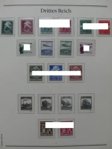 Deutsches Reich 1933-1945 teilbesammelt aus Borek Abo auf Borek-Seiten #LZ769