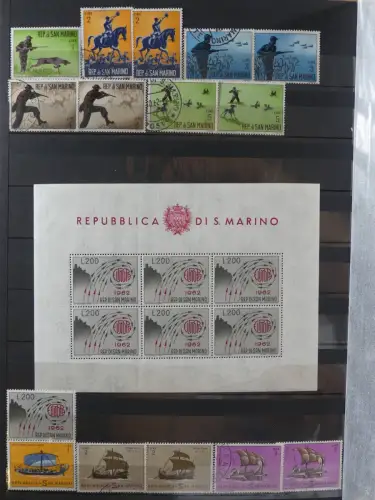 San Marino anfänglich Falz bzw gestempelt im Einsteckalbum #LZ988