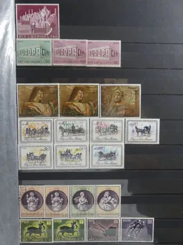 San Marino anfänglich Falz bzw gestempelt im Einsteckalbum #LZ988