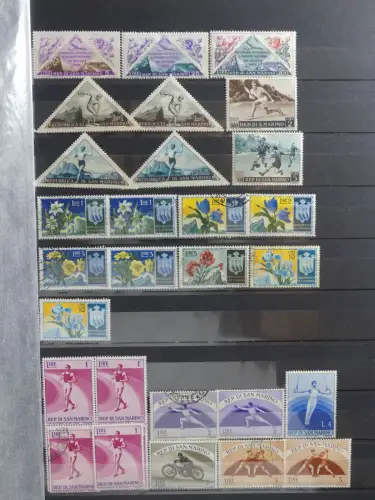 San Marino anfänglich Falz bzw gestempelt im Einsteckalbum #LZ988
