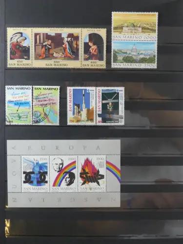 San Marino anfänglich Falz bzw gestempelt im Einsteckalbum #LZ988