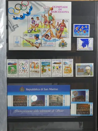 San Marino anfänglich Falz bzw gestempelt im Einsteckalbum #LZ988