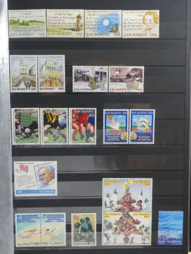 San Marino anfänglich Falz bzw gestempelt im Einsteckalbum #LZ988