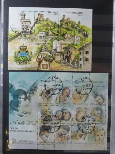 San Marino anfänglich Falz bzw gestempelt im Einsteckalbum #LZ988