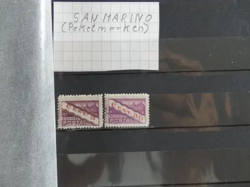 San Marino anfänglich Falz bzw gestempelt im Einsteckalbum #LZ988