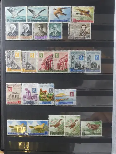 San Marino anfänglich Falz bzw gestempelt im Einsteckalbum #LZ988