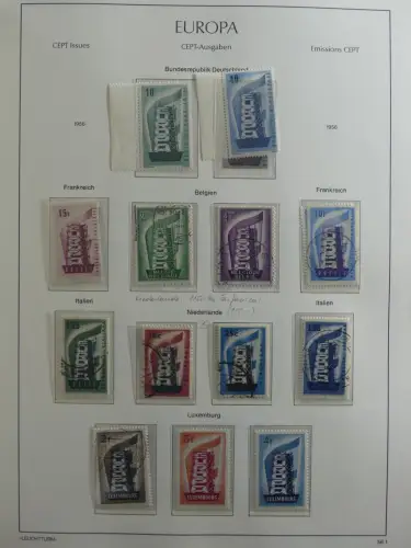 Europa/Cept ab 1956-1992 besammelt in 4 Leuchtturm Bindern #LZ978