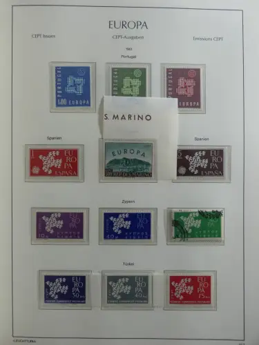 Europa/Cept ab 1956-1992 besammelt in 4 Leuchtturm Bindern #LZ978