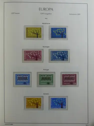 Europa/Cept ab 1956-1992 besammelt in 4 Leuchtturm Bindern #LZ978
