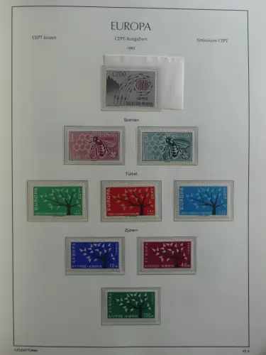 Europa/Cept ab 1956-1992 besammelt in 4 Leuchtturm Bindern #LZ978