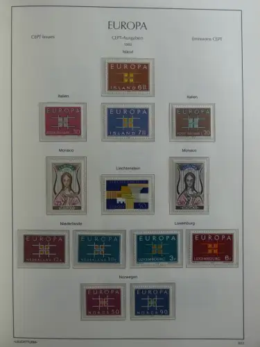 Europa/Cept ab 1956-1992 besammelt in 4 Leuchtturm Bindern #LZ978