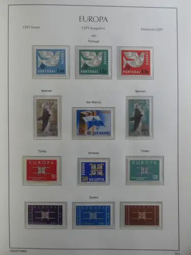 Europa/Cept ab 1956-1992 besammelt in 4 Leuchtturm Bindern #LZ978