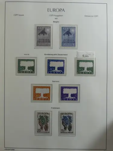 Europa/Cept ab 1956-1992 besammelt in 4 Leuchtturm Bindern #LZ978